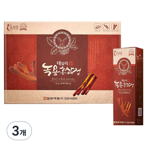 일양약품 데일리 녹용 홍삼정, 300g, 3개