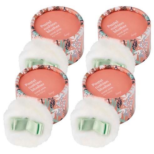 더페이스샵 파스텔 쿠션 블러셔 6g, 02호 코랄핑크, 4개