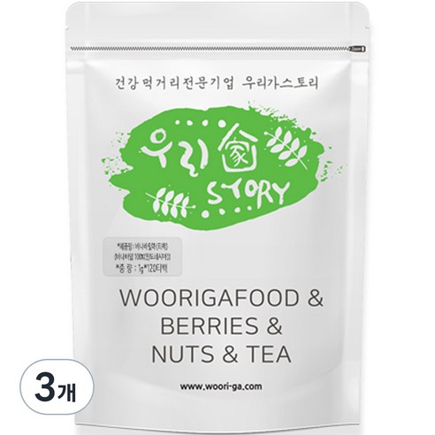 우리가스토리 바나바잎차, 1g, 120개입, 3개