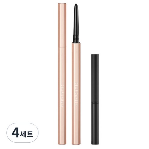 디어달리아 퍼펙트 디자이닝 아이라이너 워터프루프 펜슬 세트 13g, 4세트, 딥 블랙