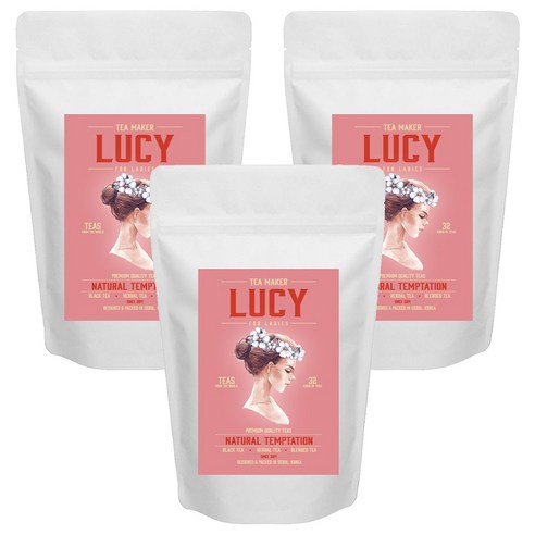 LUCY 로즈플라워 차 리필, 50g, 1개입, 3개
