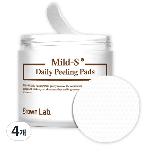 브라운랩 마일드S 데일리 필링 패드, 155ml, 4개
