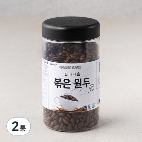 씻어나온 에티오피아 예가체프 볶은 원두, 2통, 200g