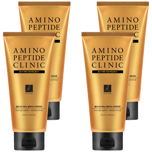 엘라스틴 아미노 펩타이드 약산성 단백질 헤어팩 트리트먼트 페어앤프리지아 향, 300ml, 4개