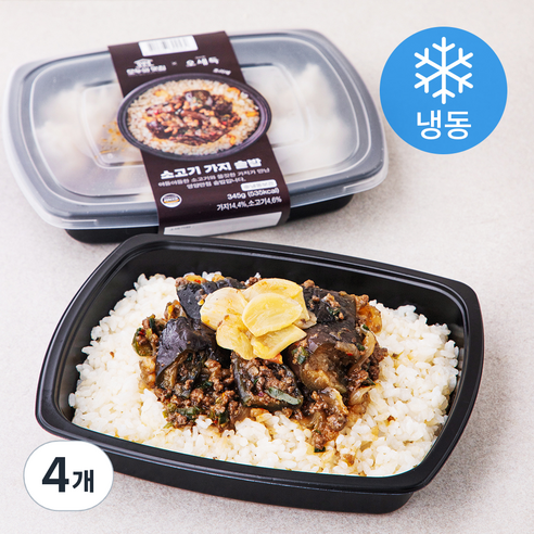 모두의맛집 오세득 소고기 가지 솥밥 (냉동), 345g, 4개