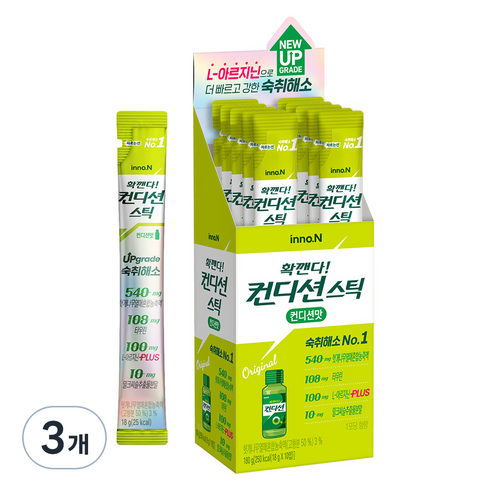 컨디션 컨디션맛 숙취해소스틱, 18ml, 3개