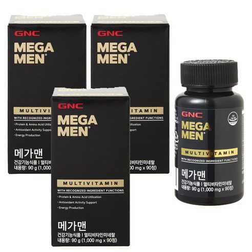 GNCMEGAMEN 멀티비타민 미네랄, 90정, 3개
