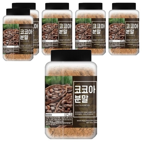 건강스토리 코코아 분말, 200g, 1개입, 6개