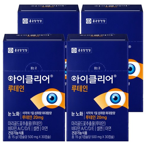아이클리어 루테인 15g, 30정, 4개