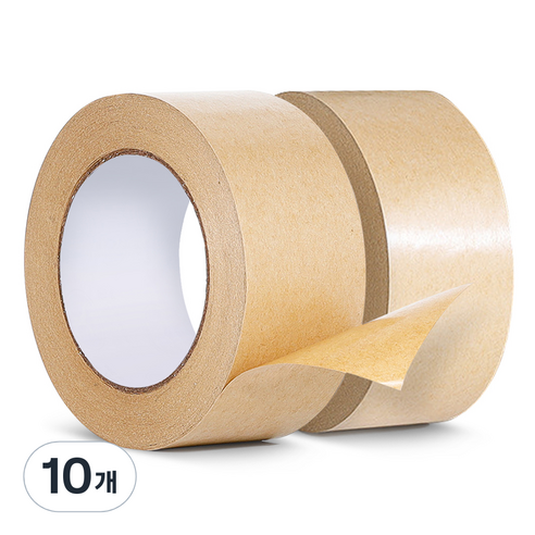 아뜰라임 크라프트 찢어쓰는 종이 포장 박스 테이프 48mm x 50m, 10개