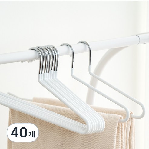 제이밀 슬림 바지 걸이, 화이트, 40개
