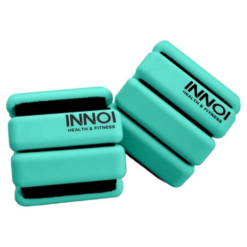 이노이 중량밴드 손목 발목아령 실리콘 모래주머니 2p 세트, 민트, 1.8kg