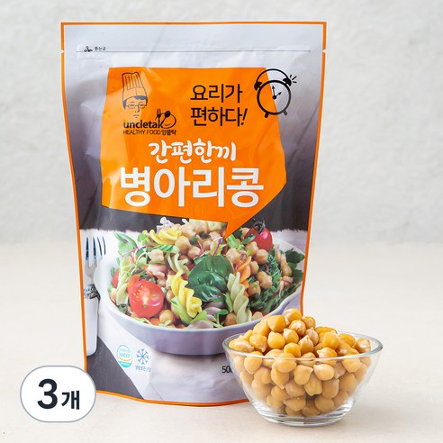 엉클탁 간편한끼 병아리콩, 500g, 3개