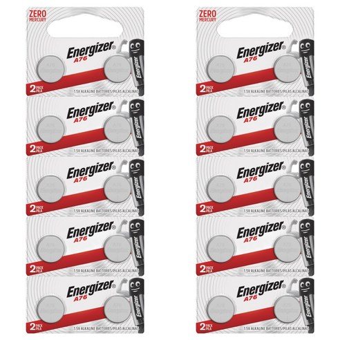 에너자이저 알카라인 A76 LR44 코인건전지, 10개입, 2개