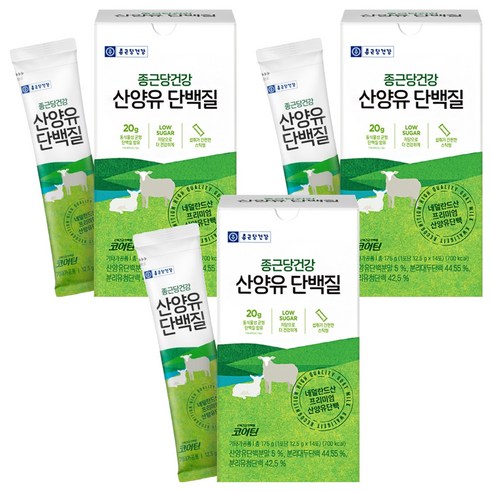종근당건강 산양유 단백질 파우더 14p, 175g, 3개