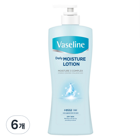 애경바세린 데일리 모이스처 로션 과일향 건성용, 450ml, 6개