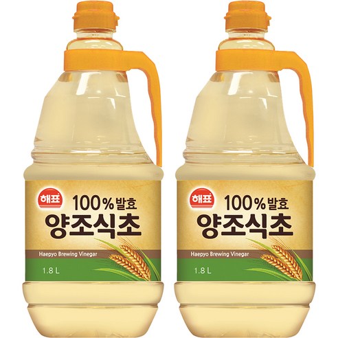 해표 양조식초, 1.8L, 2개