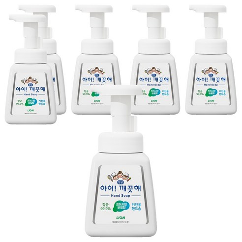 아이깨끗해 키친용 핸드솝, 250ml, 6개