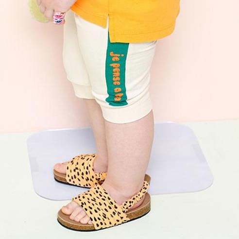 밀크마일 아동용 쿠쿠라인 배색 레깅스