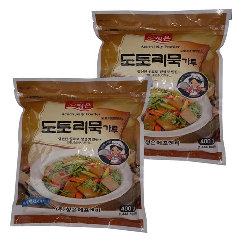 청은에프엔비 도토리묵 가루, 400g, 2개