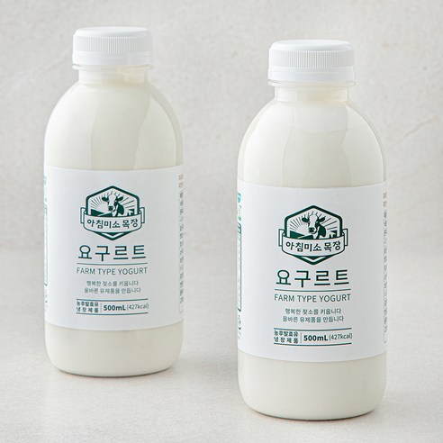 아침미소목장 요구르트, 500ml, 2개입, 1개