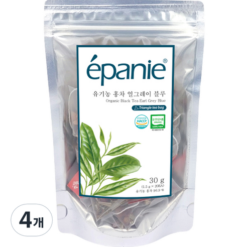 에빠니 유기농 홍차 얼그레이 블루, 1.5g, 20개입, 4개