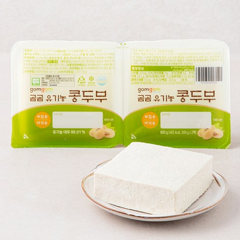 곰곰 유기농 콩두부, 300g, 2개 순두부찌개