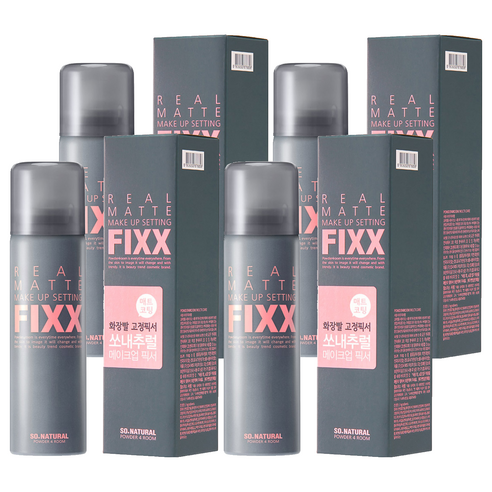 쏘내추럴 리얼 매트 메이크업 세팅 픽서, 75ml, 4개