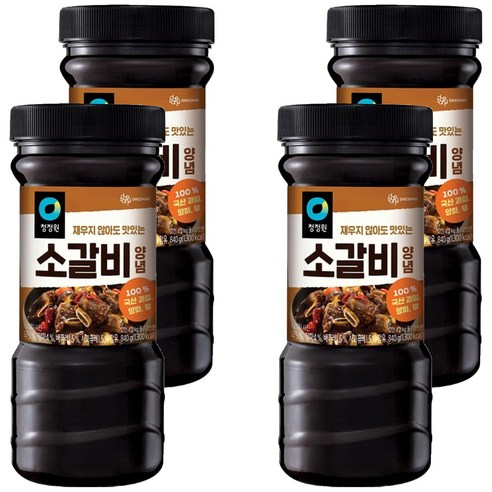 청정원 소갈비 양념장, 840g, 4개