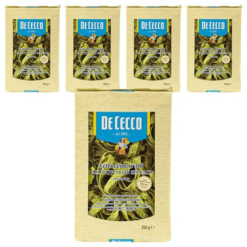 데체코 페투치네 시금치, 5개, 250g