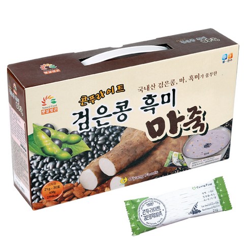 오양식품 콘푸라이트 검은콩 흑미 마죽, 21g, 30개입
