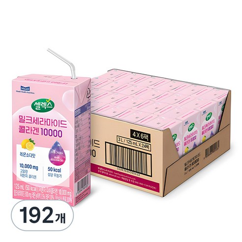 셀렉스 밀크세라마이드 콜라겐 10000 음료, 125ml, 192개