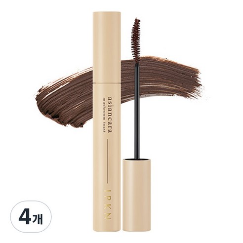 입큰 아시안카라 마스카라 7g, 1호 머쉬룸토스트 초코브라운, 4개
