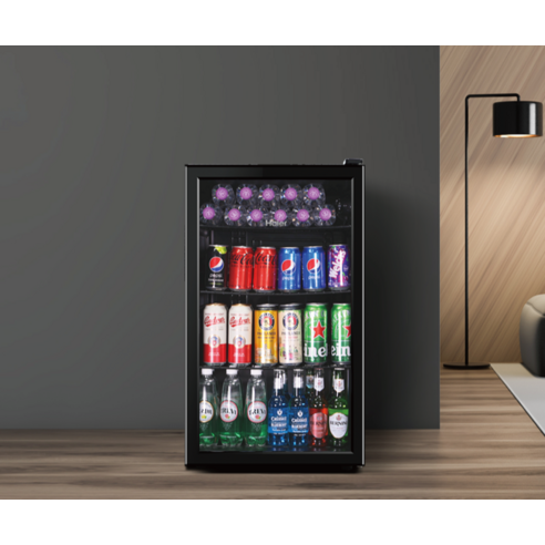 컴팩트하고 세련된 하이얼 쇼케이스 미니 냉장고: 작은 공간에 큰 용량과 스타일