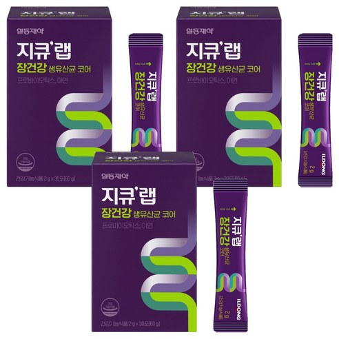 지큐랩 장건강 생유산균 코어, 30회분, 3개
