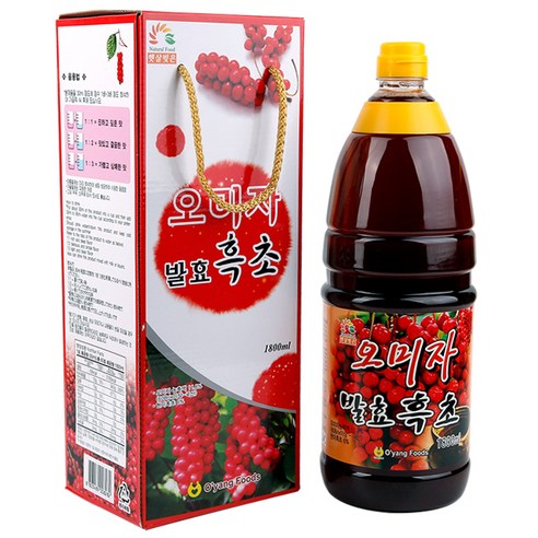 오양식품 오미자 발효흑초, 1.8L, 1개