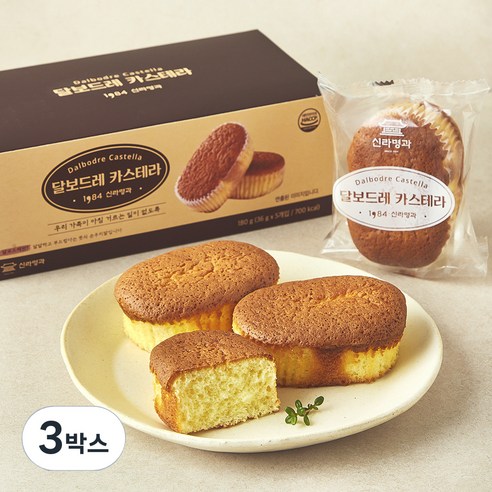 신라명과 달보드레카스테라 5개입, 180g, 3박스