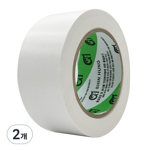 신흥테이프 면테이프 흰색 48mm x 25m, 2개
