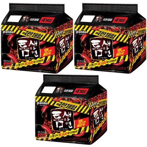 팔도 스코빌 지수 15000에 도전하라 틈새라면 극한체험 120g, 12개