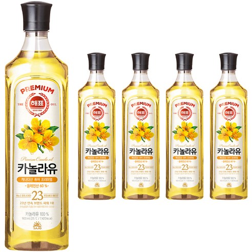   해표 카놀라유, 900ml, 5개