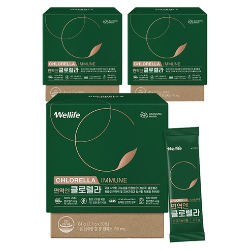 대상웰라이프 면역엔 클로렐라 30p, 81g, 3개