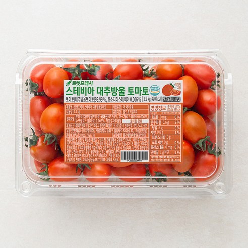 스테비아 대추방울 토마토, 1.2kg, 1팩