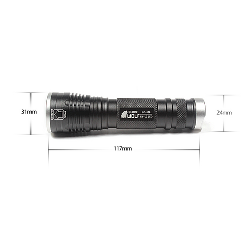블랙울프 L2 미니줌 손전등 LC-858: 야외 모험을 위한 밝고 내구성 있는 LED 손전등