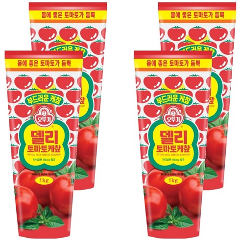 오뚜기 델리 토마토 케찹, 1kg, 4개