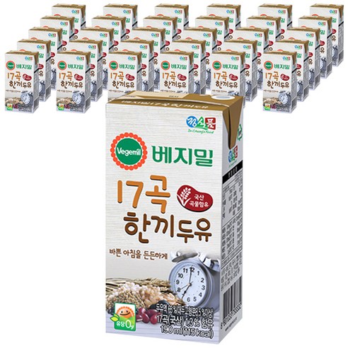 아침대용쉐이크 베지밀 17곡 한끼두유, 190ml, 32개 Best Top5