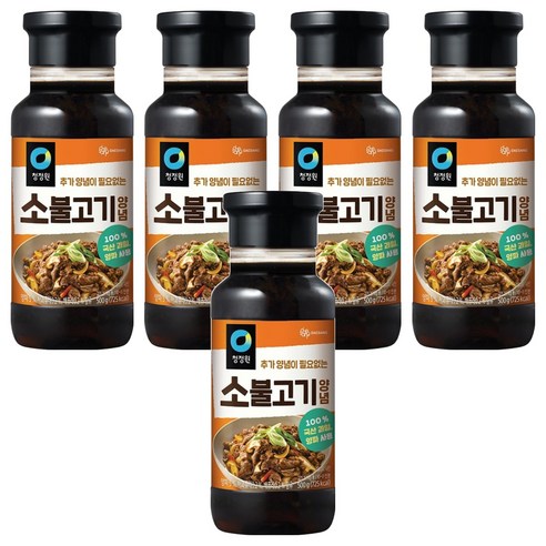 청정원 명가 소불고기 양념, 500g, 5개