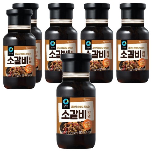 청정원 소갈비 양념, 280g, 6개