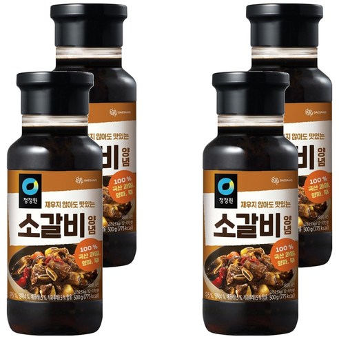 청정원 전통 소갈비양념, 500g, 4개