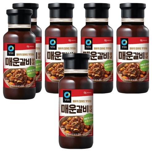 청정원 매운갈비 양념, 500g, 6개