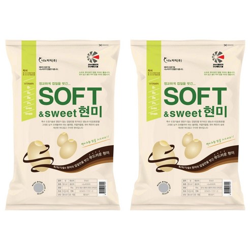 나노미 소프트 앤 스위트 현미, 3kg, 2개